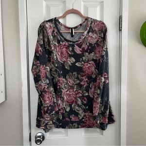 Glitzy Girl Floral Tunic XL